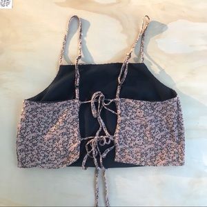 AE Floral Back Tie Top